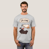 ダック: "私は大丈夫" – 面白すぎるミームポスター Tシャツ (正面フル)