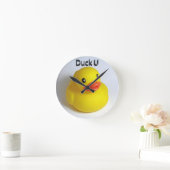 ダックU ラウンド壁時計 (ホーム)