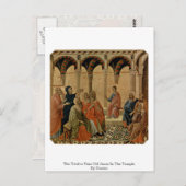 ダッシオの神殿にいる12歳のイエス ポストカード (正面/裏面)