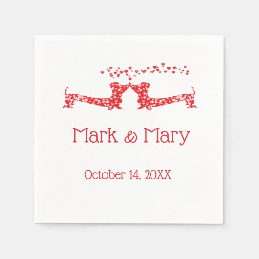 ダッシキスをするャンズナプキンス スタンダードカクテルナプキン (正面)