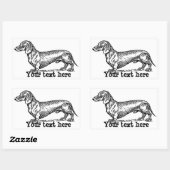 ダッシパーソナライズされたャント 長方形シール (シート)