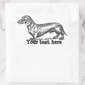 ダッシパーソナライズされたャント 長方形シール (バッグ)