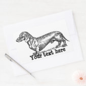 ダッシパーソナライズされたャント 長方形シール (封筒)