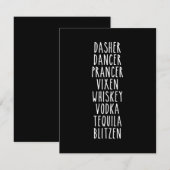 ダッシャーダンサープランサーヴィクセンウイスキーウォッカテキーラ サンキューカード (正面/裏面)