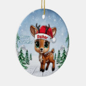 ダッシャーベイビーシカ、子鹿、雌鹿、トナカイ 🦌🎄 セラミックオーナメント (右)