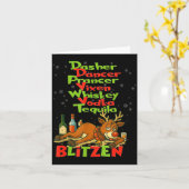 ダッシャー ダンサー ウイスキー ウォッカ テキーラ ブリッツェン クリスト カード (黄色い花)