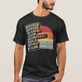 ダッシャー ダンサー プランサー ヴィクセン シャンパン ウォッカ テキーラ Tシャツ (正面)