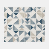 ダッシュおよび三角形のシェイプ フリースブランケット (正面(横))