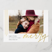 ダッシュスクリプト |メリー | |横向き写真 箔シーズンカード (正面)