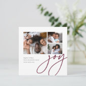 ダッシュスクリプト | 3フォトコラージュのホリデーカード シーズンカード (スタンド正面)