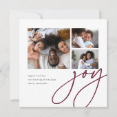 ダッシュスクリプト | 3フォトコラージュのホリデーカード シーズンカード (正面)