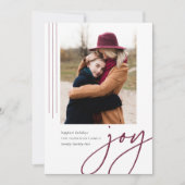 ダッシュスクリプト | Joy |垂直方向の写真 シーズンカード (正面)