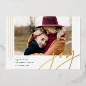 ダッシュスクリプト | Joy |横向き写真 箔シーズンカード (正面)