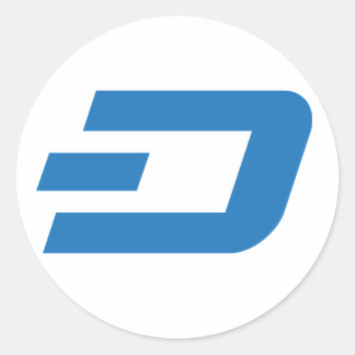 ダッシュステッカー、白い背景 ラウンドシール