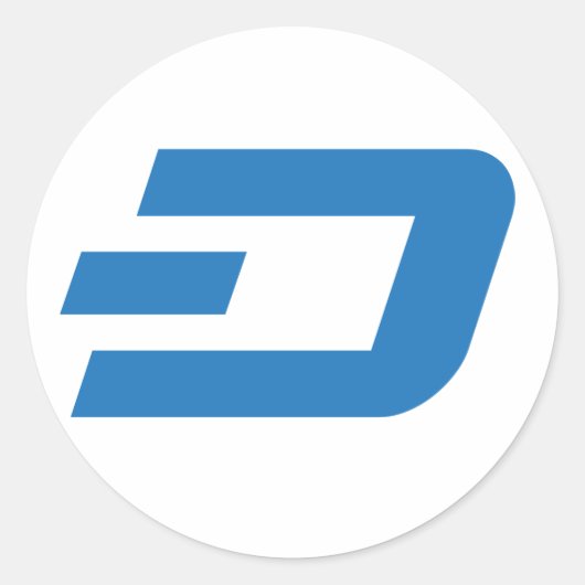 ダッシュステッカー、白い背景 ラウンドシール (正面)