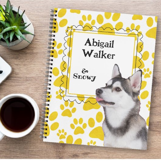 ダッシュドッグ/ペットの足のスパイラルパーソナライズされたノート ノートブック