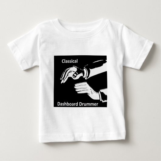 ダッシュボクラシカルードドラマー衣服 ベビーTシャツ (正面)