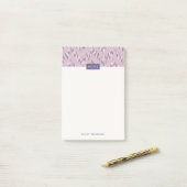 ダッシュボホイカットジグザグパターンポストイット – 紫 ポストイット (デスク上)