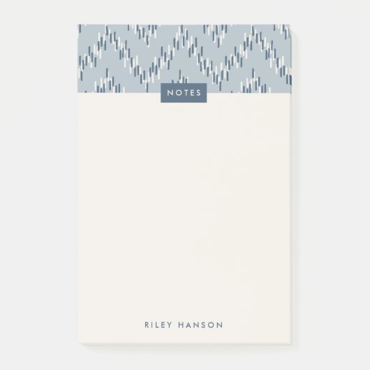 ダッシュボホイカットジグザグパターンポストイット – 青 ポストイット (正面)