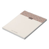 ダッシュボホイカットジグザグパターンメモ帳 – Brown ノートパッド (回転)