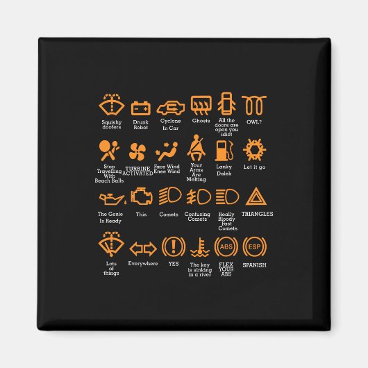 ダッシュボードアイコンコーヒーマグ車ガイ車の恋人メッカ マグネット (正面)