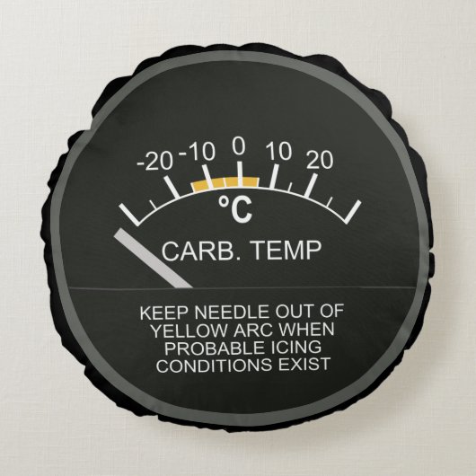 ダッシュボード浸炭機空気温度計 ラウンドクッション (正面)