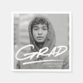 ダッシュモダングラッド写真卒業 スタンダードカクテルナプキン (正面)