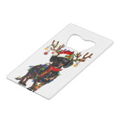 ダッシュンおもしろいドクリスマストナカイのクリスマスライト クレジットカード栓抜き (裏面アングル)