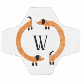 ダッシュンおもしろいドソーセージ犬モノグラム サッカーボール (フラット)