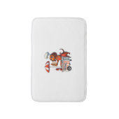 ダッシュンおもしろいドッグウインナソーセージソーセージホットドッグサンドイッチ バスマット (正面縦)