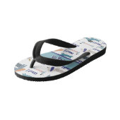 ダッシュンソーセージブルードッグウーフパタカスタムーン キッズビーチサンダル (アングル)