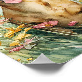 ダッシュントおもしろいアートプリント – かわいいソーセージ犬のペースト ポスター (角)