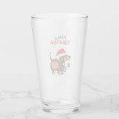 ダッシュントおもしろいドッグ可愛いメリークリスマス タンブラーグラス (裏面)