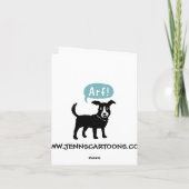 ダッシュントおもしろいラブバレンタインデーかわいい犬 シーズンカード (裏面)