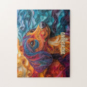 ダッシュントクイリングアートドッグポートレート ジグソーパズル (縦)