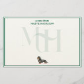 ダッシュントパーソナライズされたノートモノグラムカードセット 便箋 (正面)