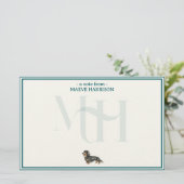 ダッシュントパーソナライズされたノートモノグラムカードセット 便箋 (スタンド正面)