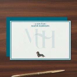 ダッシュントパーソナライズされたノートモノグラムカードセット 便箋