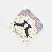 ダッシュントフローラハート婚約紙ナプキンス スタンダードランチョンナプキン (角)