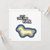 ダッシュント最高のブルードッグパパ今まであなたを愛する カード (正面/裏面インサイチュ)