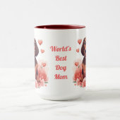 ダッシュント最高のワールドドッグママ マグカップ (中央)