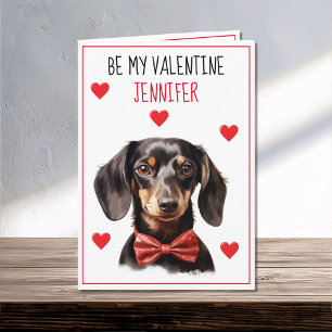 ダッシュント犬I Woof You Valentine カード