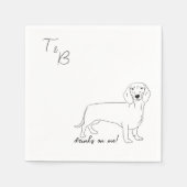 ダッシュント結婚ドッグのカクテルナプキン スタンダードカクテルナプキン (正面)