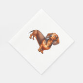 ダッシュント絵画ズ – ウィーナー犬の水彩画 スタンダードランチョンナプキン (角)