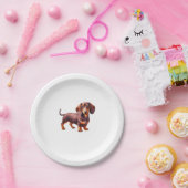 ダッシュント絵画ズ – ウィーナー犬の水彩画 ペーパープレート (パーティー)