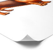 ダッシュント絵画ズ – ウィーナー犬の水彩画 ポスター (角)