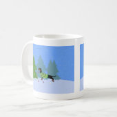 ダッシュント飾の森のクリスマスツリー コーヒーマグカップ (正面左)