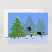 ダッシュント飾の森のクリスマスツリー シーズンポストカード (正面/裏面)