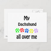 ダッシュンドウォークスデザイン ポストカード (正面/裏面)