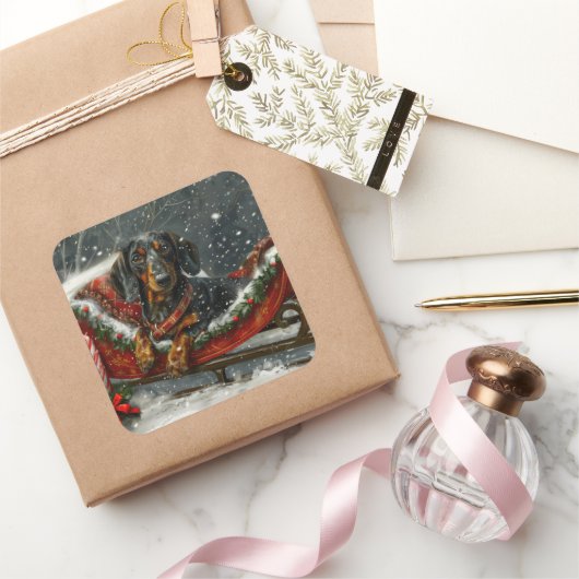 ダッシュンドグッドクリスマスフェスティバル スクエアシール (ギフト)